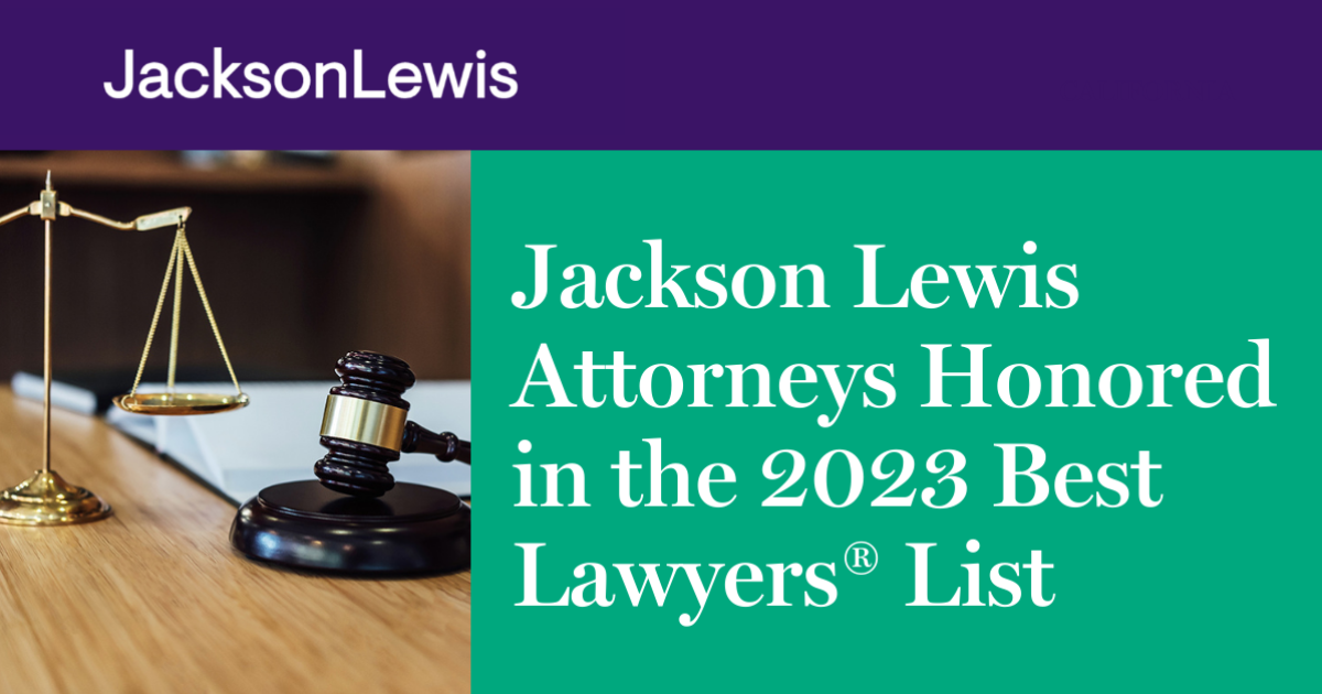 Jackson Lewis Attorneys Honored on the 2023 Best Lawyers® List